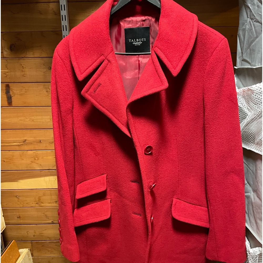 Talbots Wool Blend Red Coat